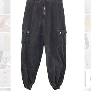 Black Boohoo Cargo Jeans